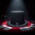 thumbnail image 4 of Roll Brims Tall Top Hat for Adult Bowlers Hat Magicians Hat Halloween Party Hat Cosplay Costume Stage Show Headwear Black, 4 of 6