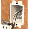 thumbnail image 3 of iMBAPrice BE1-5 (1-Gang) Electrical Power Outlet Box Extender - White, (5-Pack) with 6-32 Flat Head screws, 3 of 4