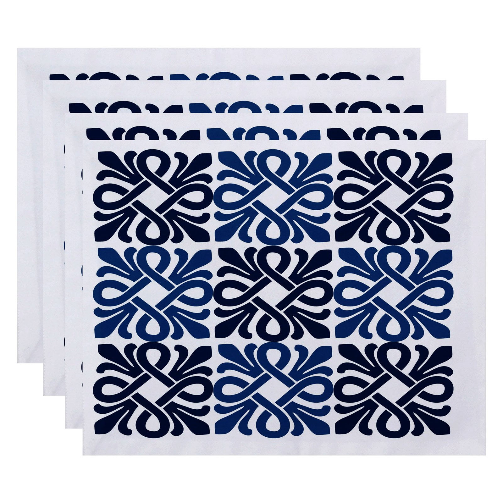 Simply Daisy 18" x 14" Tiki Square Geometric Print Placemat (Set of 4)