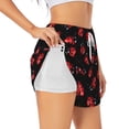thumbnail image 3 of Lsque Beautiful Red Ladybug Printed Women's Running Shorts with Liner Pockets,Elastic Quick Dry Workout Athletic Gym Yoga Shorts,Womens High Waist Shorts-Small, 3 of 9