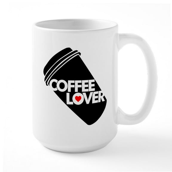 CafePress - Coffee Lover - 15 oz Ceramic Large White Novelty Mug