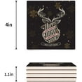 thumbnail image 3 of FMSHPON Merry Christmas Snowflakes Set of 6 Coaster for Drinks, Absorbent Ceramic Stone Coasters Cup Mat with Cork Base for Home Kitchen Room Coffee Table Bar Decor, 3 of 4