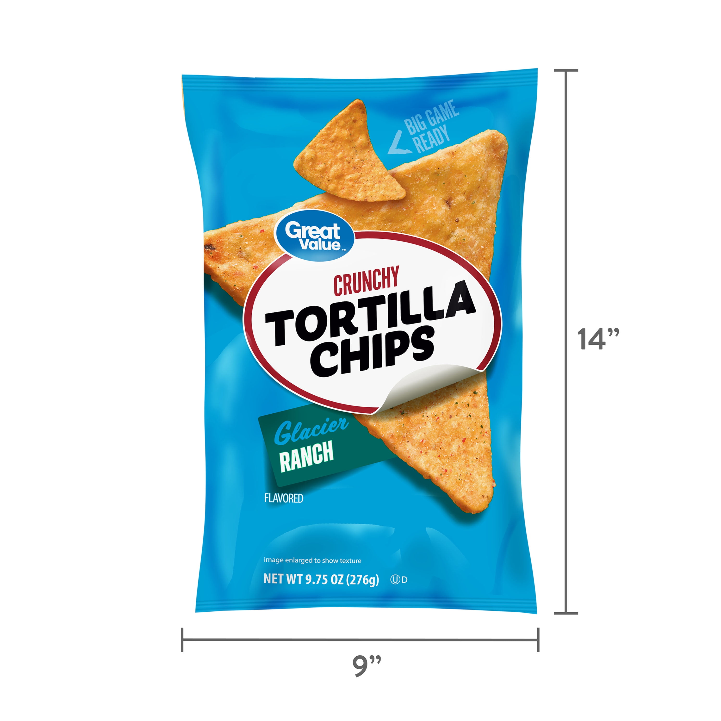 Great Value Glacier Ranch Tortilla Chips, 9.75 oz Bag