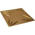 thumbnail image 6 of Ekena Millwork 19 5/8"W x 19 5/8"H Inula EnduraWall Decorative 3D Wall Panel, Bright Coat Gold (12-Pack for 32.04 Sq. Ft.), 6 of 6