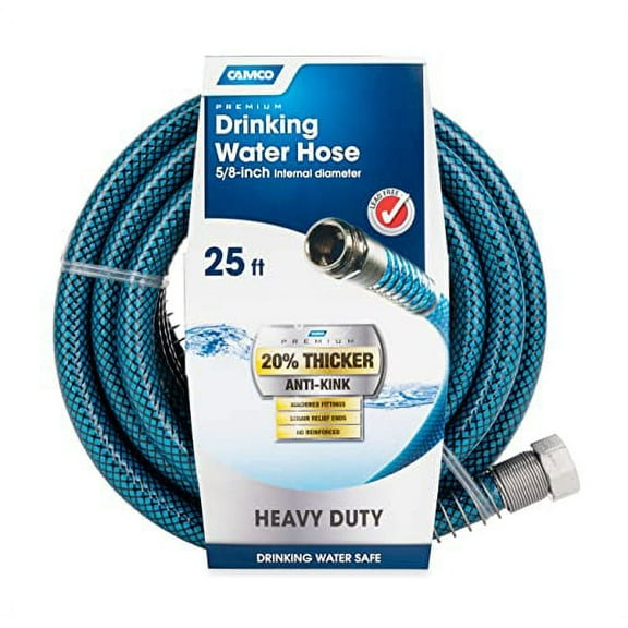 Camco 22833 Tastepure Fresh Premium Drinking Water Hose, Plastic, 25 Feet X 5/8 Inch, Each