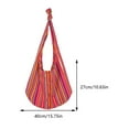 thumbnail image 2 of Yucurem Canvas Striped Fashion Crossbody Bag Women Boho Handbag Hippie Bag (Red) Fashion shoulder bag (D), 2 of 9