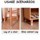 thumbnail image 4 of Protectores de suelo para patas de sillas, protectores de suelo de silicona para patas de sillas, protectores de suelo para patas de sillas para suelos de madera dura, protectores de suelo para patas JAMW Sencillez, 4 of 5