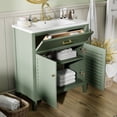 thumbnail image 2 of 30" Bathroom Vanity with Ceramic Sink Combination, Ample Storage Cabinet with 1 Pullout and Multifunctional Shelf Dividers for Bathroom, 2 of 24