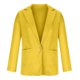 thumbnail image 5 of ICHUANYI ClearanceWomens Ladies Solid Turn Down Collar Jacket Long Sleeve Coat Outerwear Blazer(Yellow, L) ICHUANYI WER20232080503122, 5 of 9