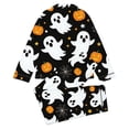 thumbnail image 4 of RUTAYY Girls Pajama Set Lapel Long Sleeve Top and Long Pants Halloween Ghost Pumpkin Web Star Graphic Comfortable Nightwear Black, 4 of 4