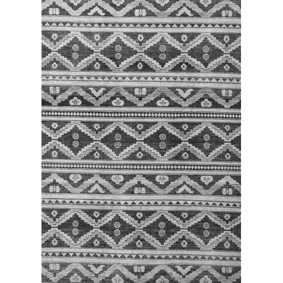 Ahgly Company Indoor Rectangle Oriental Gray Modern Area Rugs, 8' x 10'