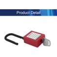 thumbnail image 3 of Wekity 1PCS Lockout Tagout Locks Safety Padlock Loto Locks Keyed Alike PA Lock Out Tag Out Steel Shackle Small Luggage Padlocks Red-0621, 3 of 5