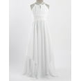 thumbnail image 2 of Alvivi Kids Flower Girls Long Wedding Bridesmaid Dress Juniors Chiffon Pageant Party Evening Prom Gowns Ivory 16, 2 of 7