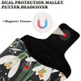thumbnail image 3 of Haosy Green Snowdrop Flowers Golf Mallet Putter Cover Strong Magnetic Leather Golf Club Headcover Closure, 3 of 7