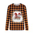 thumbnail image 5 of Qiopertar Mode Femmes Imprimé Col Rond Pull Tops Manches Longues Blouse Confortable Chandail en Molleton Offres de la Semaine Liquidation Moins de 5$ jusqu'à 90 % de Réduction, 5 of 5