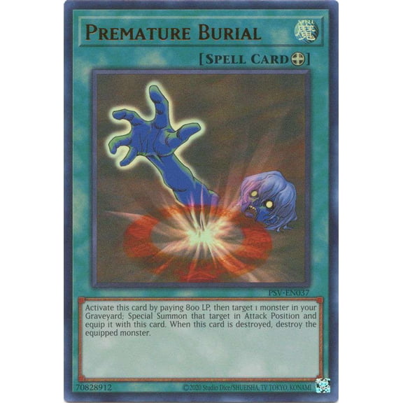 YuGiOh Pharaoh's Servant 25th Anniversary Ultra Rare Premature Burial PSV-EN037