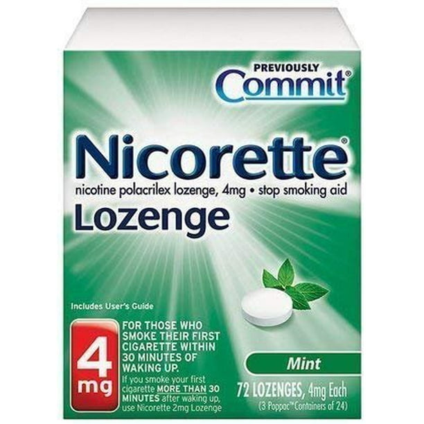 Nicorette Nicotine Polocrilex Mint Lozenge, 4 mg, 72 Count Walmart
