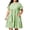 Green, variant on Plus Size Summer Dress for Women L-5X Plaid Ruffle Tiered Swing A-Line Short Sleeve Mini Dress with Pockets (2XL, Yellow)