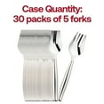 thumbnail image 3 of Smarty 9.75" Silver Disposable Plastic Utensils Serving Forks 150ct, 3 of 7