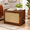 Dark Wood Color-16 x 10.4 x 12 Inches-Wood, variant on Dark Wood Color Wood 16 x 10.4 x 12 Inches Decorative Storage Chest for Routers and Modems