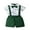 Green, variant on Douhoow 0-18m Baby Boys Clothes Set, Beard Print Short Sleeve Lapel Neck Shirt Suspender Shorts