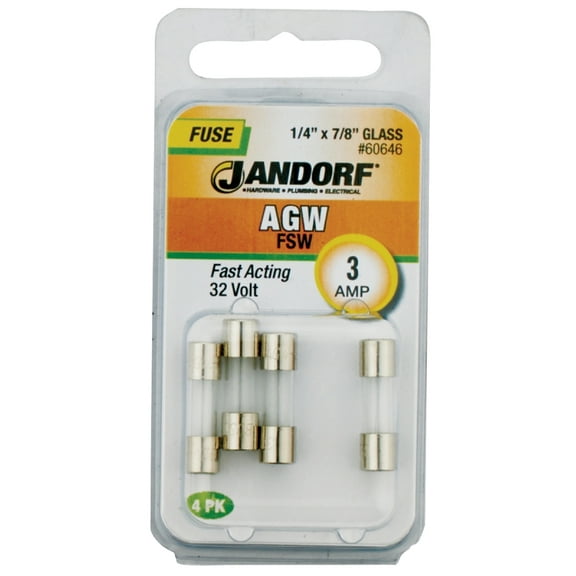 Jandorf Specialty Hardw Fuse Agw 3A Fast Acting 60646