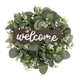thumbnail image 1 of Welcome Sign Wreaths Small Rustic Front Decor Sign with Artificial Eucalyptus Farmhouse Porch Decoration for Home Wedding Party Gift , B B, 1 of 8