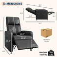 thumbnail image 7 of Garvee Electric Recliner Chair for Adult, Lazy Boy Recliner with Tall Back & Overstuffed Seat, Black, 7 of 7
