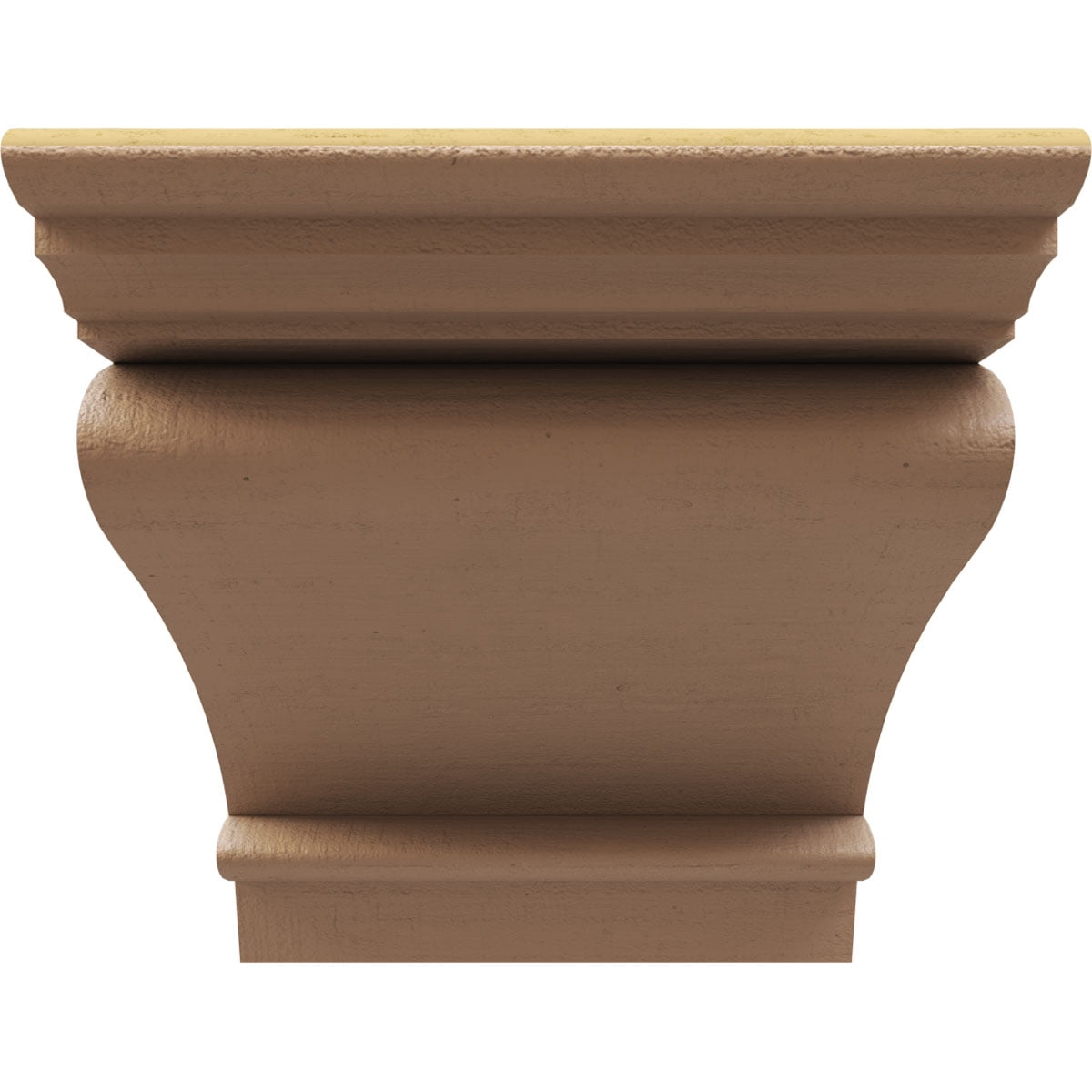 6"W x 12"D x 6"H Wide Mayflower Rough Cedar Woodgrain TimberThane Corbel, Primed Tan