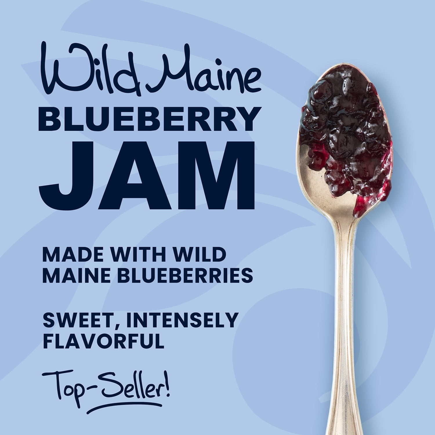 (12 pack) Stonewall Kitchen, non GMO, Wild Maine Blueberry Jam, 12.5 oz. Jar