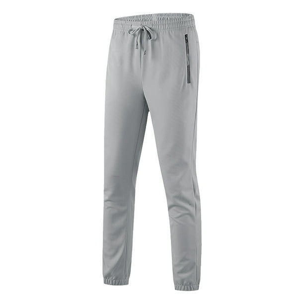 Ceisia Gift Men's All-Season Sports Pants - Fitness Running Solid Color Tapered Jogger Pants with Zipper Pockets