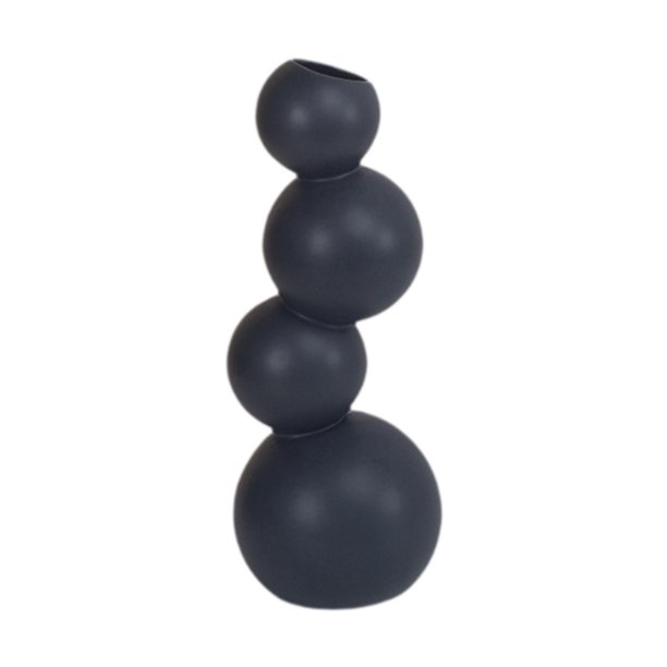 Jarrón de cerámica con flores, centro de mesa decorativo, decoración moderna para bodas, estantes y cenas. negro