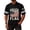 Black B, variant on V Neck Casual Sports T Shirt with Independence Day Print United States of America 250th Anniversary 1776 2026 Jersey Style Top Pink G S