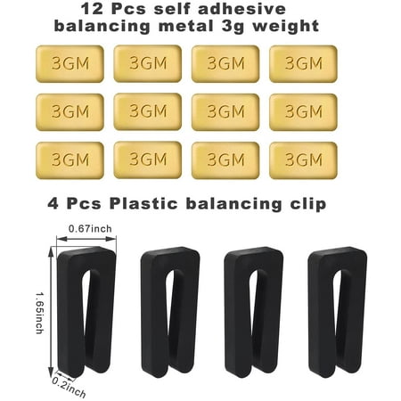 4 Sets Ceiling Fan Blade Balancing Kit Including 12pcs 3g Metal Selfadhesive Gold Blocks And 4pcs Black Clips For Weight Canada 4 Sets Ceiling Fan Blade Balancing Kit, Ceiling Fan Blade Weights