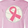 thumbnail image 4 of Inktastic Breast Cancer Volleyball Pink Ribbon Sports Gear Long Sleeve T-Shirt, 4 of 5