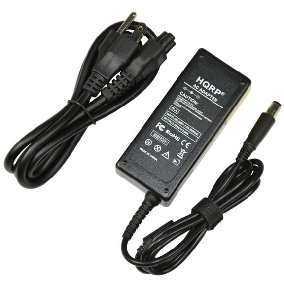 HQRP 65W AC Adapter for Dell PP18L / PP11S Laptop / Notebook Replacement Charger / Power Supply   High Quality Power Cable