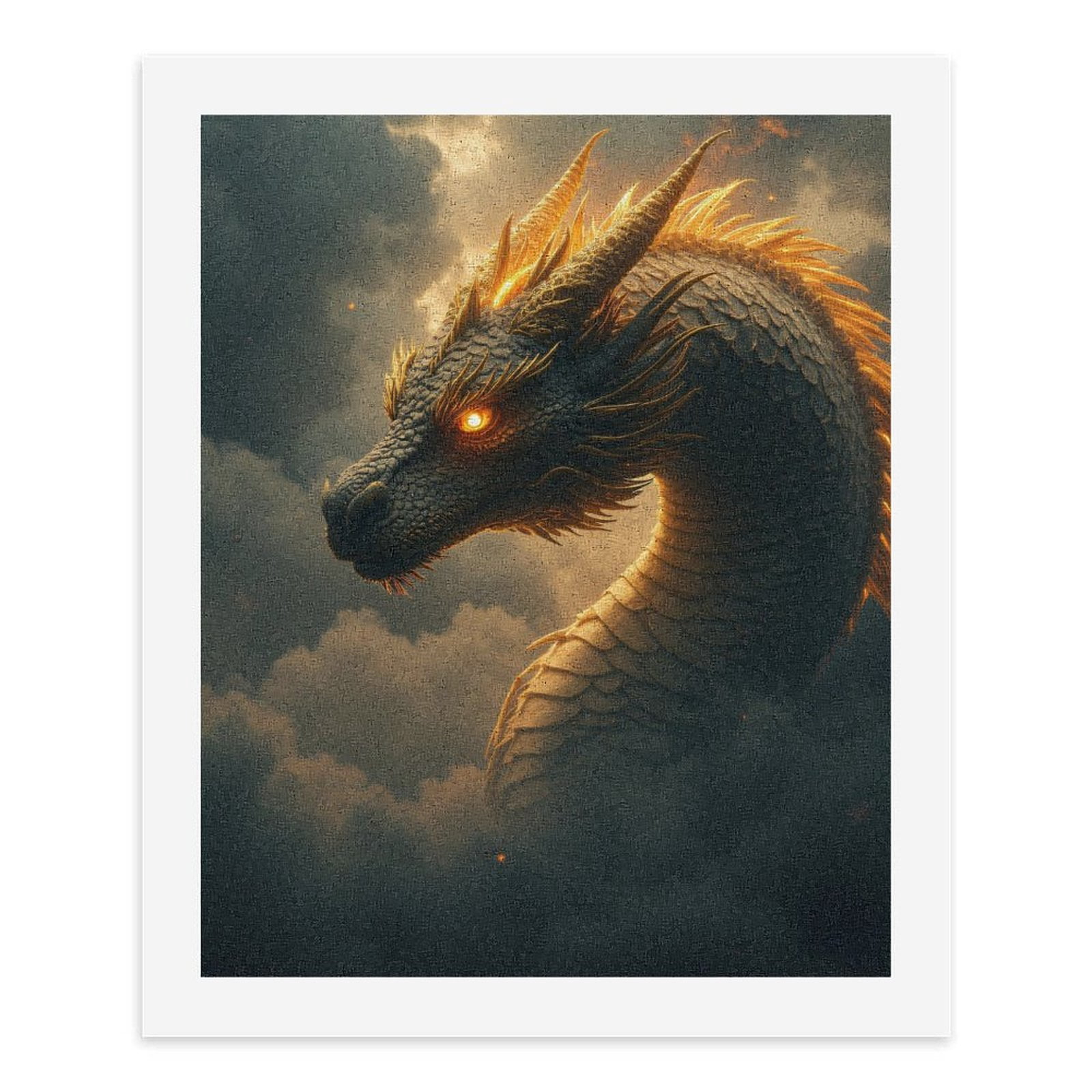 Paint by Numbers Kit for Adults, Dragon Flames Majestic Sky Paint by Numbers, Easy Paint by Numbers Kit for Adults Beginner, DIY Adult Paint by Number Kits on Canvas, Home Decor