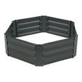 thumbnail image 3 of Sunnydaze 41" x 35" x 12.25" Hexagon Gray Galvanized Steel Outdoor Raised Garden Bed, 3 of 12