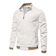 thumbnail image 2 of Veste de Moto Homme Résistante à la Chaleur Décontractée à Fermeture Éclair Chaude Coupe-Vent avec Poches Manteau de Moto, 2 of 9