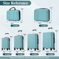 thumbnail image 2 of imerelez 6-Piece Luggage Set, Durable Hardshell ABS Suitcase with Spinner Wheels, TSA Lock, Side Hooks, Lightweight Carry-On & Checked Luggage, 2 of 8