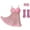 Pink, variant on Women's Sexy Nightdress with Gloves