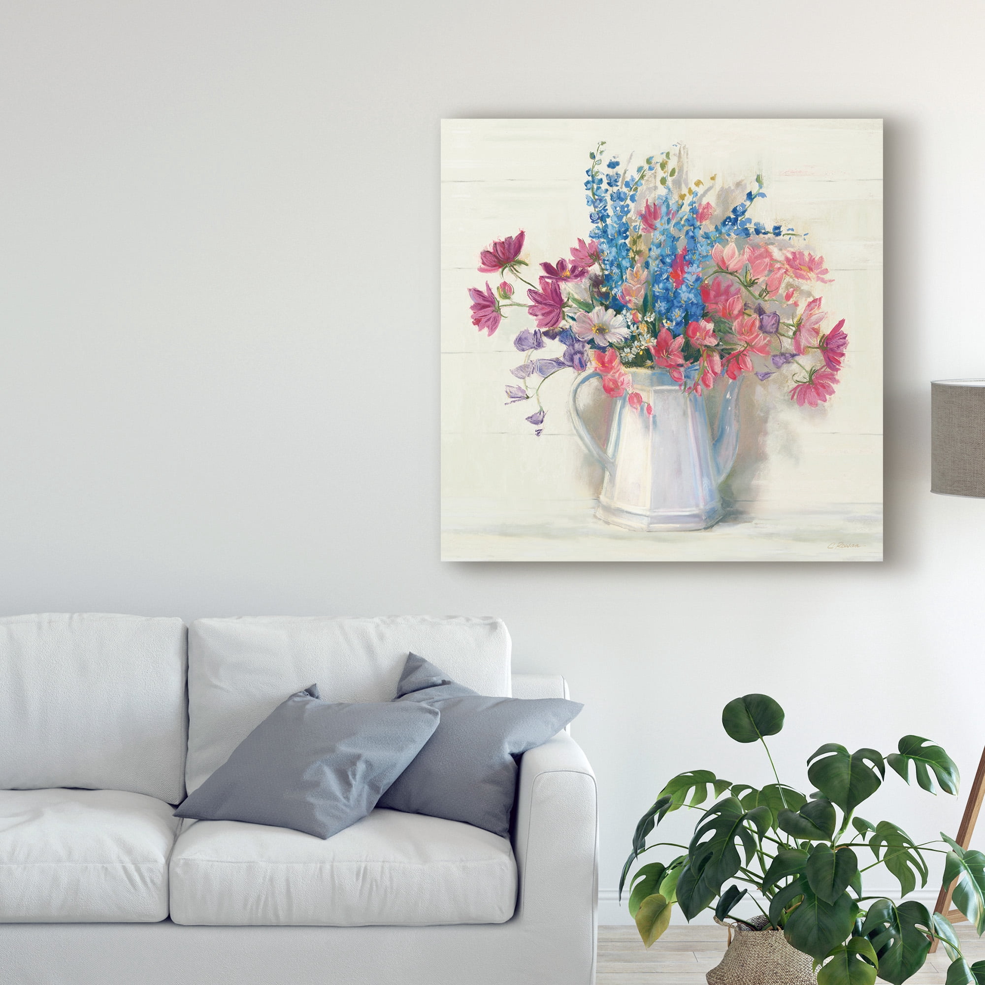 Trademark Fine Art 'Ironstone Bouquet I Bright' Canvas Art by Carol Rowan