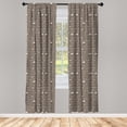 thumbnail image 5 of Ambesonne Coffee Window Curtains, Warm Caffeine Drink and Food, Each 28" W x 63" L, Pale Taupe White, 5 of 5