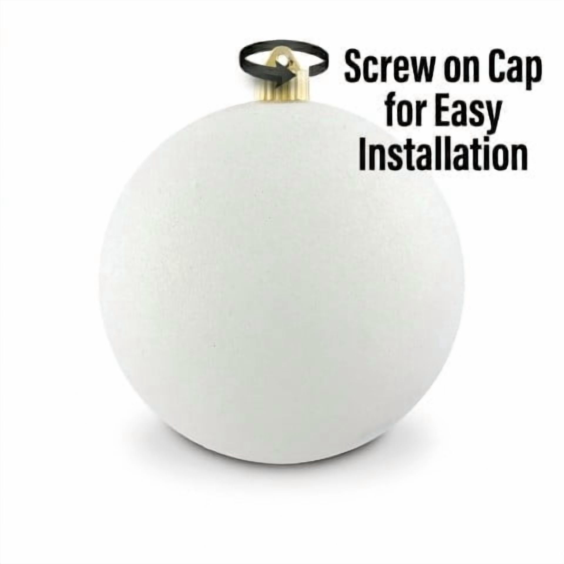 Off White Jumbo Glitter Ball Shatterproof Christmas Ornament, 8", by Holiday Time