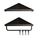 thumbnail image 2 of Shower Shelf Set Black White And Gunmetal Triangular Shelves Rust-proof Wall-mounted Adhesive Shower Storage, 2 of 6