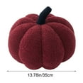 thumbnail image 3 of Yyuenw Halloween Pumpkin Plush Pillow, 3D Simulated Pumpkin Pillow, Teddy Fleece Pumpkin Throw Pillows, Halloween Happy Halloween Sherpa Fall Decorative Pumpkin Shaped Pillow Cute 3D Shaped Cushion, 3 of 5