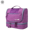 thumbnail image 3 of Luxtrada Travel Makeup Bag Train Case Makeup Cosmetic Case Organizer Portable Artist Storage Bag(Purple), 3 of 8