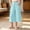 Green, variant on Girl's Wide Leg Linen Pants Elastic Waist Loose Fit Flowy Casual Beach Palazzo Harem Trousers with Pockets(Green,5-6 Years)