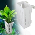 thumbnail image 2 of BESEW7 Aquarium Plant Holder Basket with Hanging Stand for Live Plants for Fish Tank, Wall Mounted Flower Pot for Pond Plants Indoor Outdoor Patio Garden White 5PC, 2 of 9