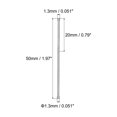 thumbnail image 2 of Unique Bargains 1.3mm C3/K10 Tungsten Carbide 3 Straight Flutes Machine Chucking Reamer, 2 of 5